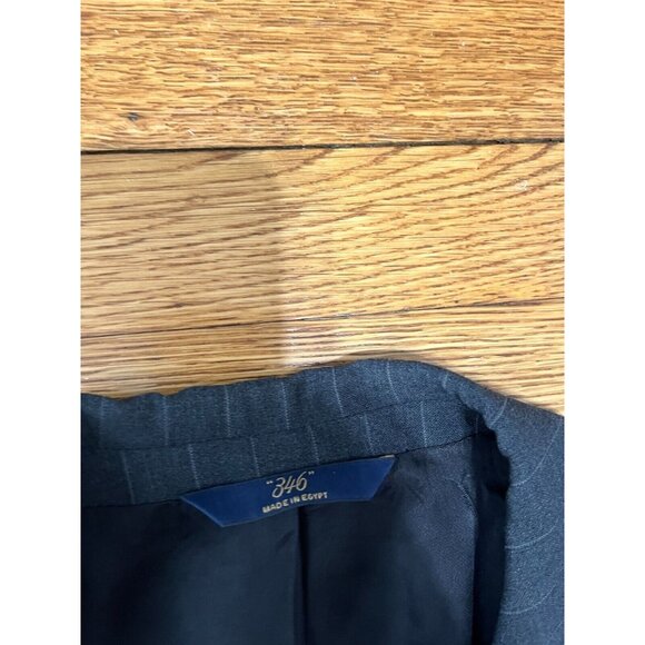 Brooks Brothers 346 Blazer Mens 42L Gray Stretch Wool Pinstriped Sport Coat - Picture 3 of 6